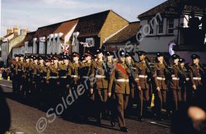Marching through the streets. Tercentenary Parade.