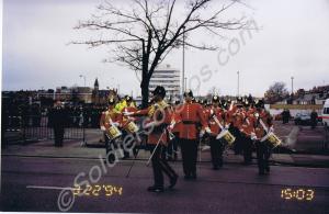 Drums. Marching through the streets. Tercentenary