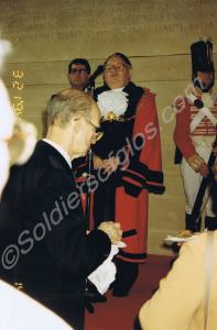 The Mayor of Gloucester inside the Guildhall, East