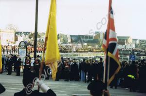 Royal British Legion standards outside the Soldier