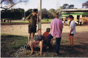 'Off duty in camp'. Operation Diamond Cutter. Glou
