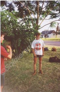 'Off duty in camp'. Operation Diamond Cutter. Glou
