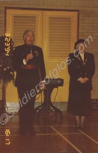 Major-General R.D. Grist with the Lady Mayoress. G