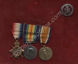 Group of three medals; 1914-1915 Star, British War