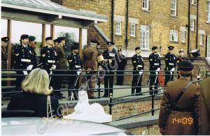 Royal Canadian Regiment guard outside the Regiment