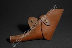 Leather holster for .45 Webley Mk. VI revolver. Pr