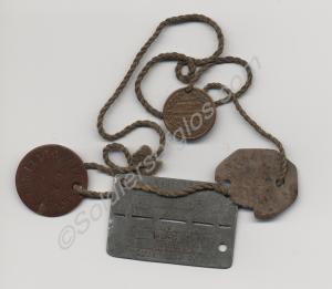 Two British army identity discs.  5184816 Private