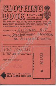 Clothing Book 1947-1948.
