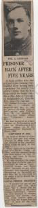Newspaper cutting about 5184816 Private Albert Git