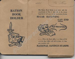 Ration book holder. c. 1950-1953.