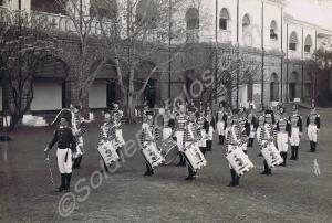 Corps of Drums in Napoleonic Dress. Drum Major Bro