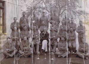 Soldiers with sporting  trophies. 1st Battalion, T