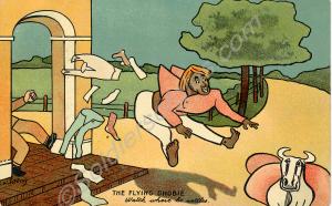 In album     Cartoon, "The Flying Dhobie". 2nd Bat