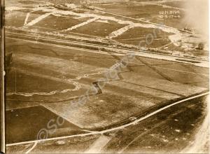 Aerial photograph of trench system near "La Baraqu