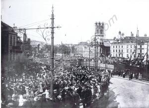 Leaving Bristol. 12th Battalion, The Gloucestershi