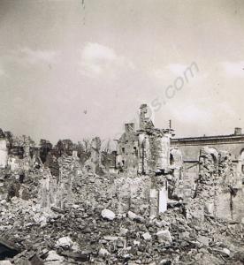Thury Harcourt in ruins. 2nd Battalion, The Glouce