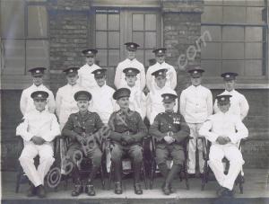 Captain E.B. Pope (officer on left) another office