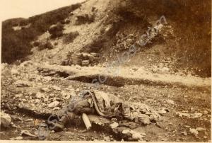 "Dedile Sept. 1918." After the battle, dead Bulgar