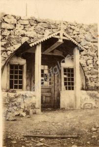 "Bulgar lines at Grande Couronne". front door of a
