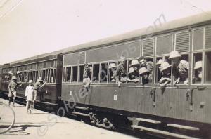 Troop train. 1st Battalion, The Gloucestershire Re