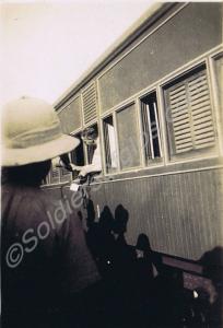 Troop train. 1st Battalion, The Gloucestershire Re