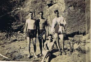 Swimming party. 1st Battalion, The Gloucestershire