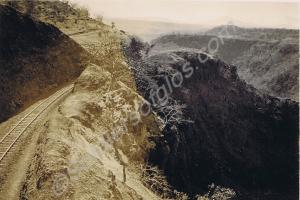 Railway through the gorge at Quetta. 1935.