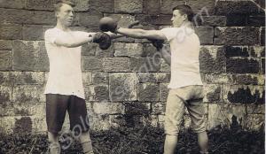 Boxing. Charlie Skinner on left. Believed to be 97