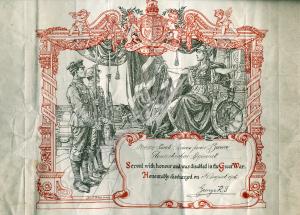 Honourable Discharge Scroll. 11959 Private Edwin J