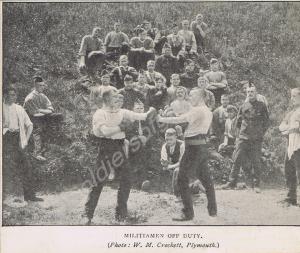 Boxing Match. Militiamen off duty. Possibly 3rd (M
