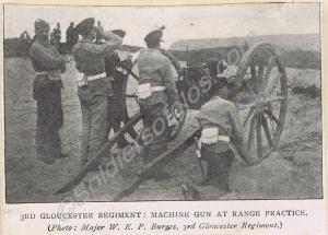 Machine gun practice. 3rd (Militia) Battalion, The