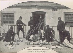 Militia Artillery mobilising. Plymouth. c.1900-190