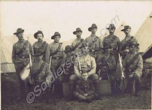 Signal section. 631 Private Charles Lewis far righ