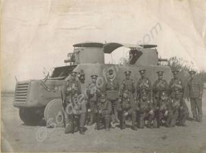 Armoured car, perhaps of local manufacture, with s