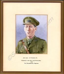 Framed portrait of 2/Lt. Hardy Falconer Parsons V.