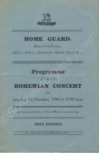 "Programme of Grand Bohemian Concert". Signed by T