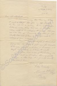Letter to Sgt. Mackrell's father from his Company