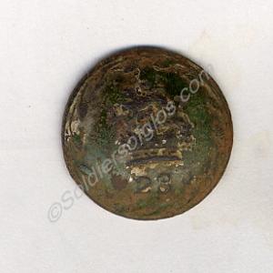 Uniform button of the 28th North Gloucestershire R