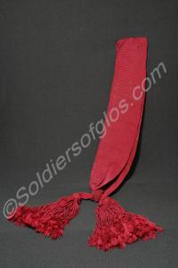 Crimson silk net shoulder sash, as worn by Lieuten