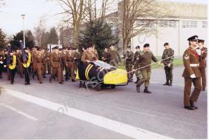 Lieutenant-Colonel R.D. Dixon being towed to the O