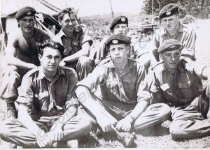Camp scene. 22997950 Private Pallen front row, lef