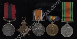 Group of five medals; Distinguished Conduct Medal,