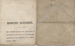 Discharge Certificate. 12172 Sergeant Arthur Willi