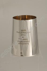 One pint tankard inscribed  '28th Rifle Meeting 19
