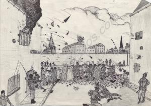 Cartoon of Northern Ireland, 1978. Depicting Bally