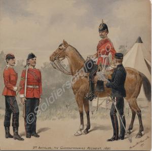Watercolour of officers and senior N.C.O. of 3rd (