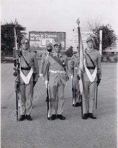 Colour Party at Medal Parade. 2nd Lieutenant E.D.
