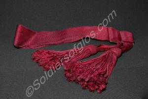 Officer's crimson waist sash. Gloucestershire Regi