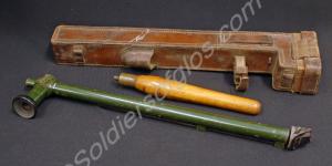 Trench periscope with leather case, in three parts