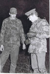 Major Richardson and Private Roberts. "D" Company,